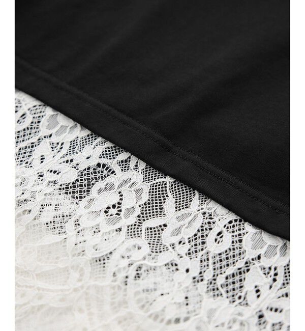 Rope&rsquo;Picnic「レースドッキングフレンチスリーブトップス/UVカット・接触冷感・汗染み防止」|Tシャツ・カットソー|