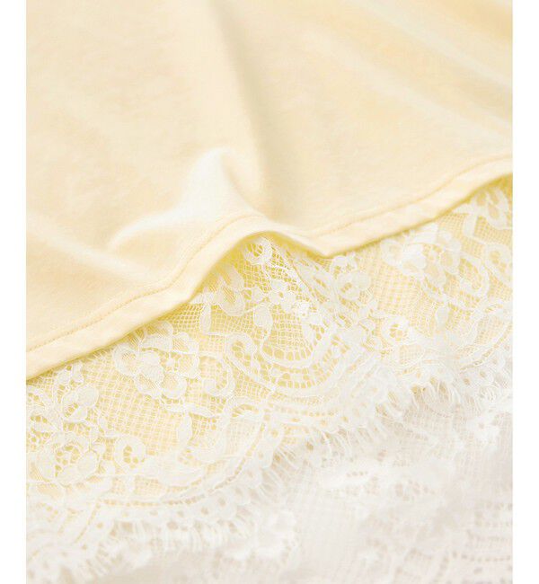 Rope&rsquo;Picnic「レースドッキングフレンチスリーブトップス/UVカット・接触冷感・汗染み防止」|Tシャツ・カットソー|