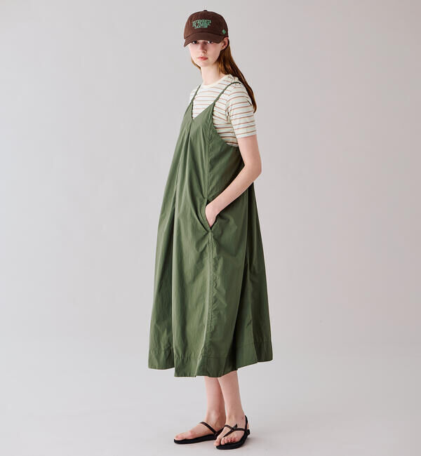 DANTON「DANTON | ナイロンタフタ Aライン キャミソールワンピース WOMEN」|ワンピース|