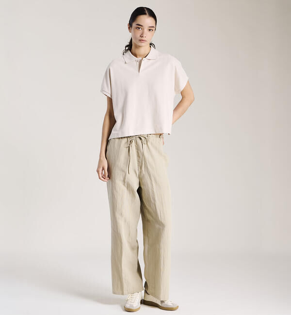 handvaerk「handvaerk | コットンピケ ドルマンスリーブポロシャツ WOMEN」|ポロシャツ|