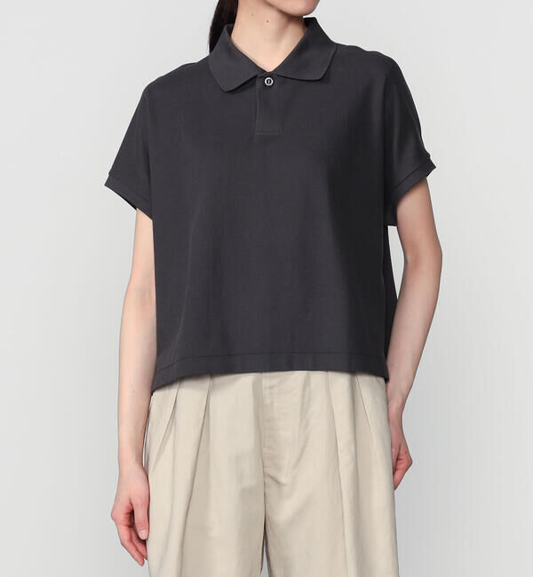 handvaerk「handvaerk | コットンピケ ドルマンスリーブポロシャツ WOMEN」|ポロシャツ|