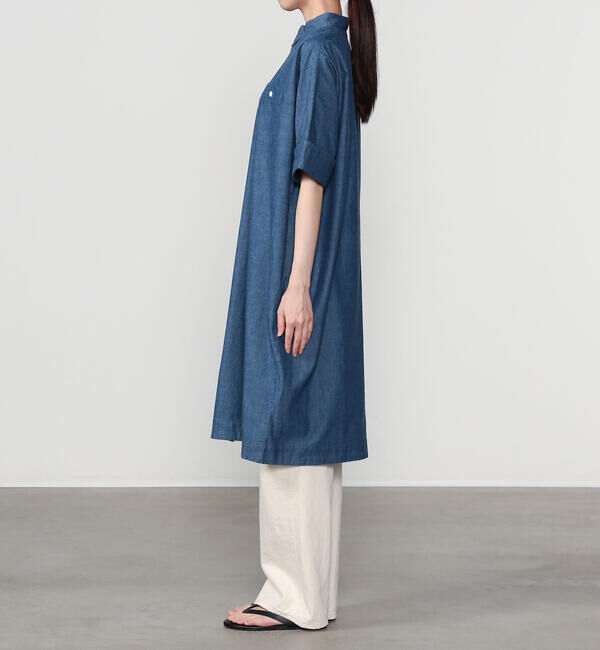 DANTON「DANTON | 6ozコットンシャンブレー ワークシャツワンピース WOMEN」|ワンピース|