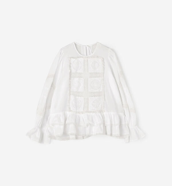  「crinkle crinkle crinkle | フロントタペストリー 2WAYブラウス WOMEN」|シャツ・ブラウス|