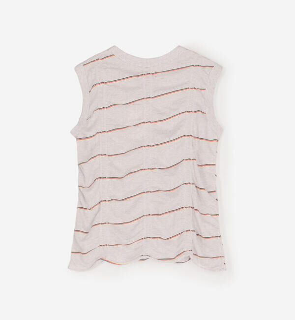  「MEYAME | コットン ボーダー スリーブレスプルオーバー WOMEN」|Tシャツ・カットソー|