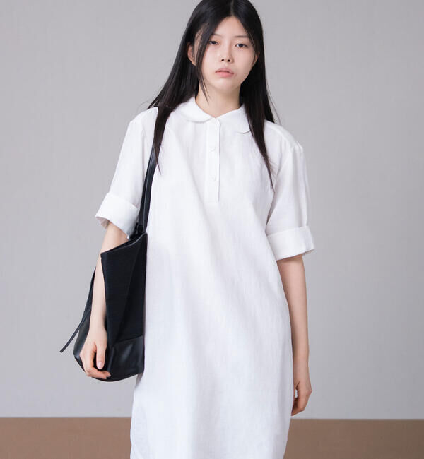  「eunoia｜ラウンドカラーシャツワンピース WOMEN」|ワンピース|