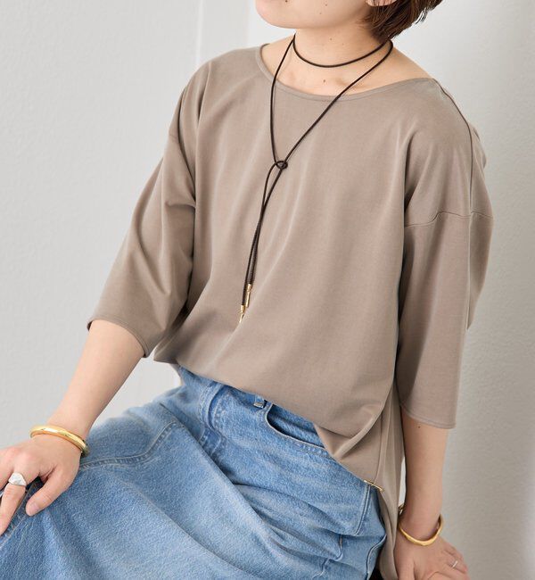 「ハーフスリーブキュプラカットプルオーバー」|Tシャツ・カットソー|