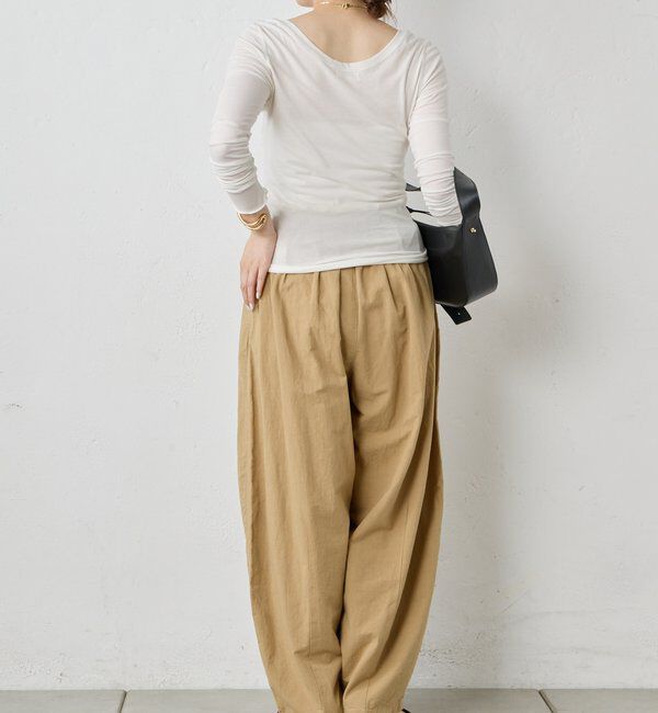  「【La nature linge】キュプラハイツイストヘンリーロンTee」|Tシャツ・カットソー|