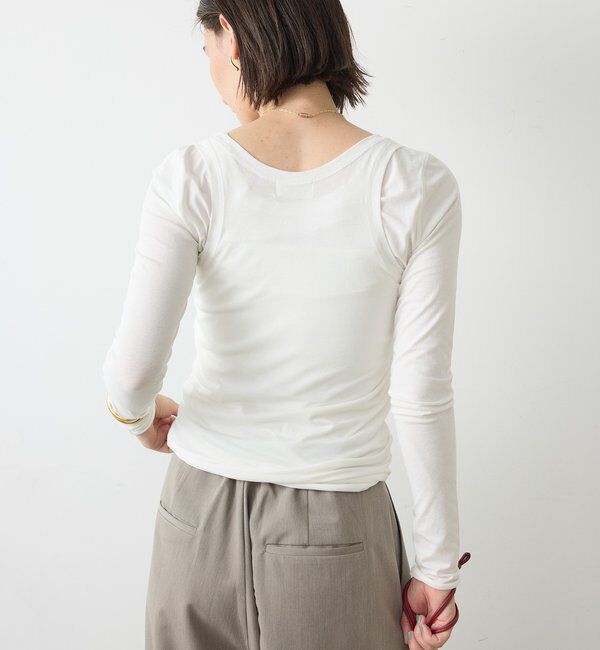  「【La nature linge】キュプラハイツイストヘンリーロンTee」|Tシャツ・カットソー|