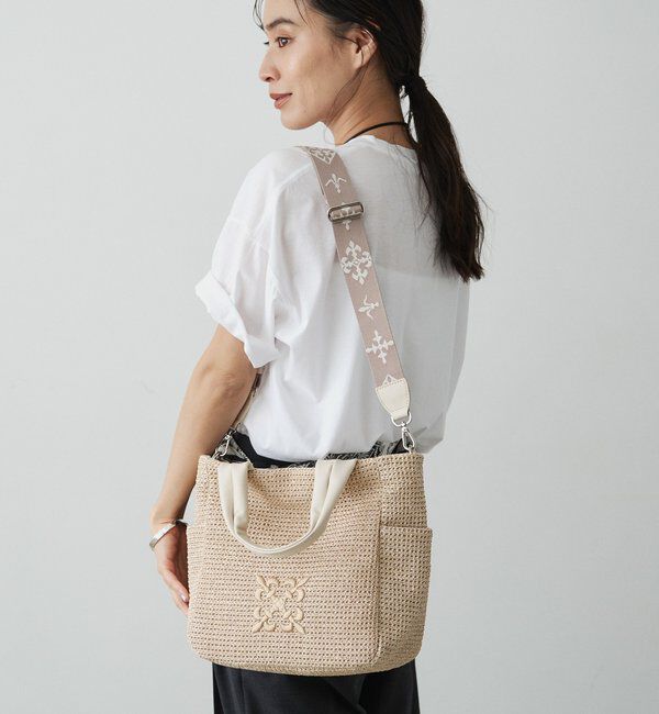  「【Souffle TOTE】ナイロンラフィア2WAYトートバッグ」|トートバッグ|