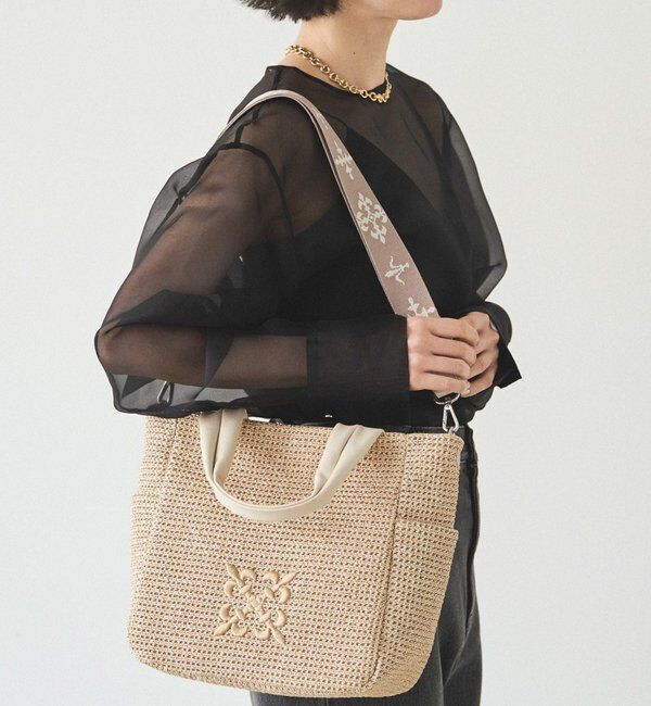 「【Souffle TOTE】ナイロンラフィア2WAYトートバッグ」|トートバッグ|