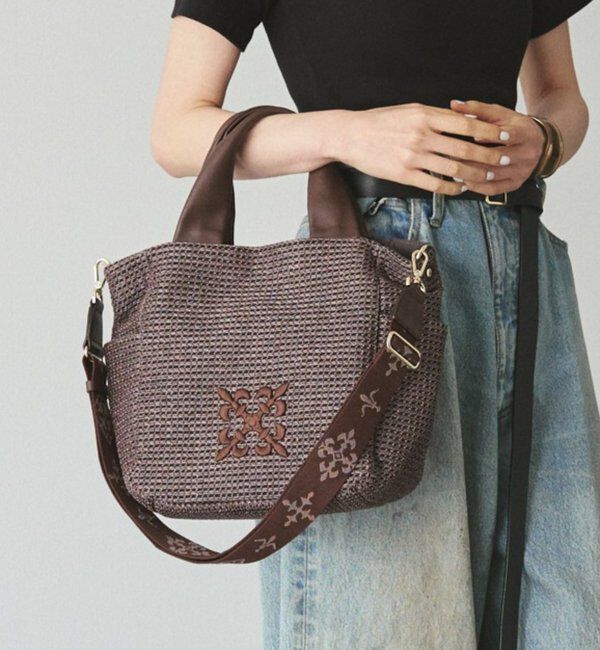  「【Souffle TOTE】ナイロンラフィア2WAYトートバッグ」|トートバッグ|