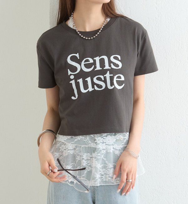  「ラインストーンロゴチビT」|Tシャツ・カットソー|