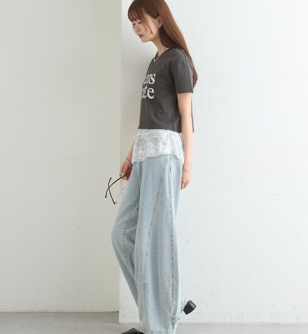  「ラインストーンロゴチビT」|Tシャツ・カットソー|