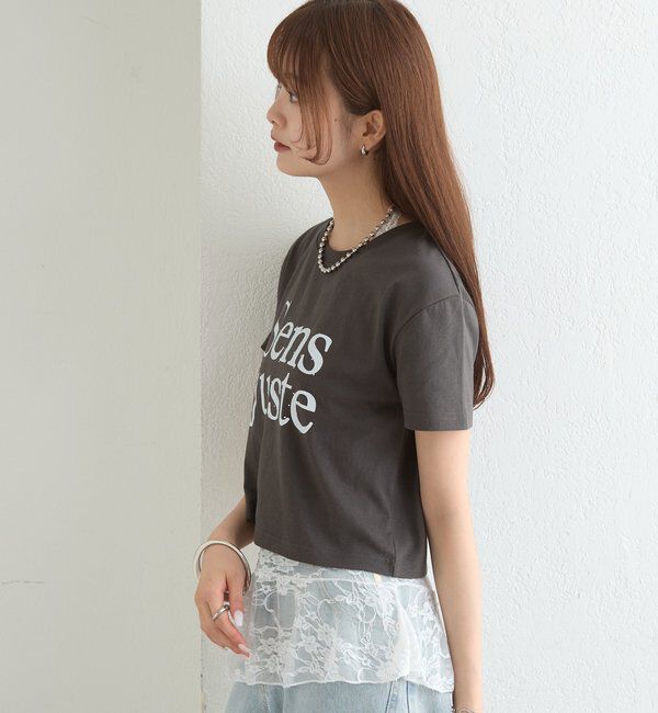  「ラインストーンロゴチビT」|Tシャツ・カットソー|