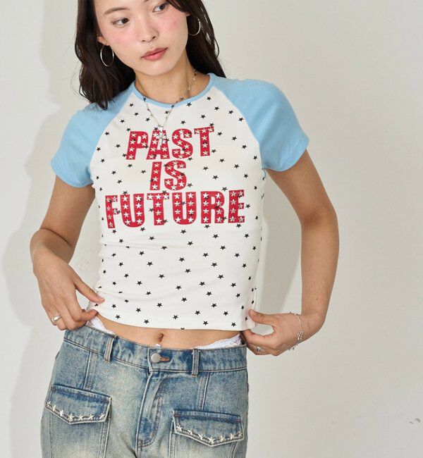  「【新色WEB限定カラーあり】メニースターラグランチビT」|Tシャツ・カットソー|サックスブルー