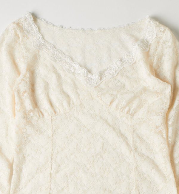  「【26AW新色カラーあり】レースガータートップス」|Tシャツ・カットソー|
