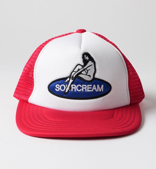 「【Sourcream】girlメッシュキャップ」|ハット|レッド