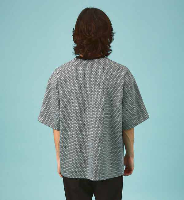 ABAHOUSE「ダイヤジャガード  ルーズシルエット半袖Tシャツ / ユニセックス」|Tシャツ・カットソー|