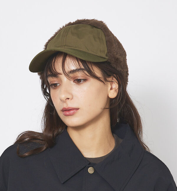 ABAHOUSE「【RUBEN/ルーベン】NYLON EARCOVER CAP/ナイロンイヤーカバ」|その他|カーキ