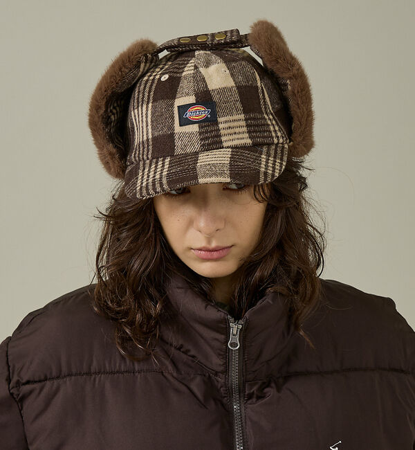 ABAHOUSE「【Dickies / ディッキーズ】EX FAKEFUR TRAPPER HAT」|その他|ブラウン