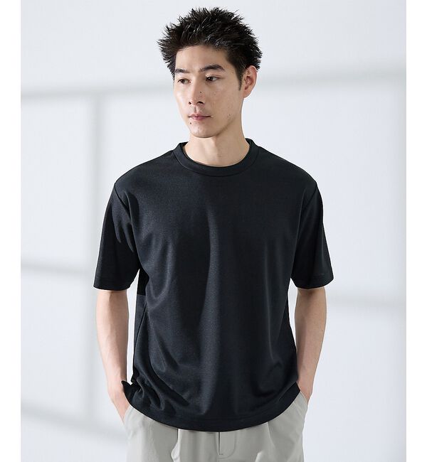 ABAHOUSE「サカリバ レイヤード 半袖Tシャツ」|Tシャツ・カットソー|ブラック