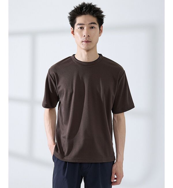 ABAHOUSE「サカリバ レイヤード 半袖Tシャツ」|Tシャツ・カットソー|ブラウン