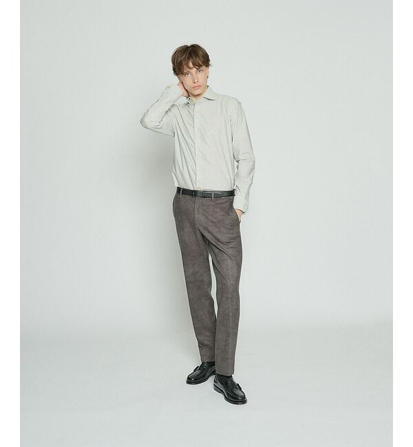 ABAHOUSE「【セットアップ対応】Down Fabric フェードスエード イージースラックス」|スラックス|