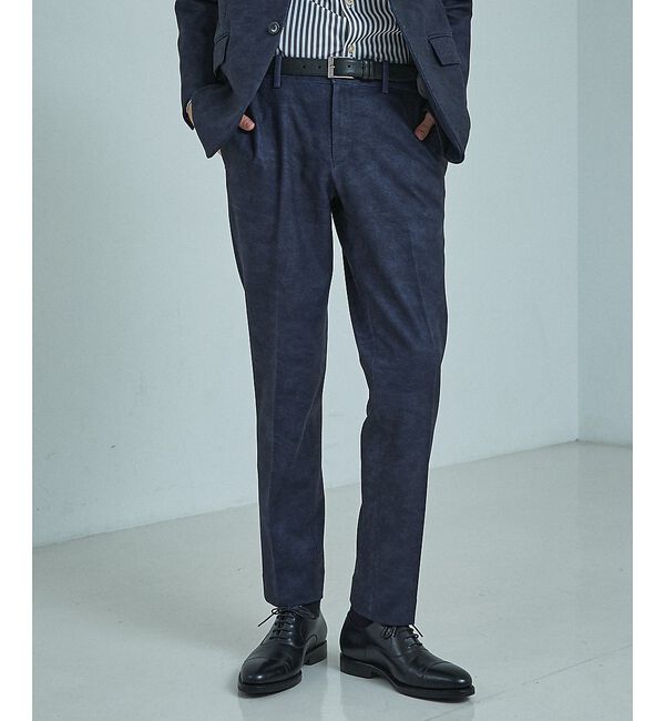 ABAHOUSE「【セットアップ対応】Down Fabric フェードスエード イージースラックス」|スラックス|ダークネイビー
