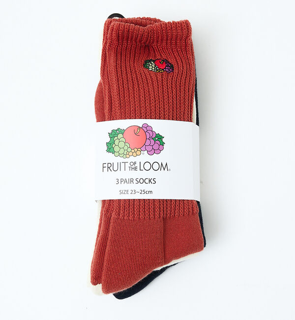Rouge vif「【FRUIT OF THE LOOM/フルーツ・オブ・ザ・ルーム】【3足セット】」|ソックス|