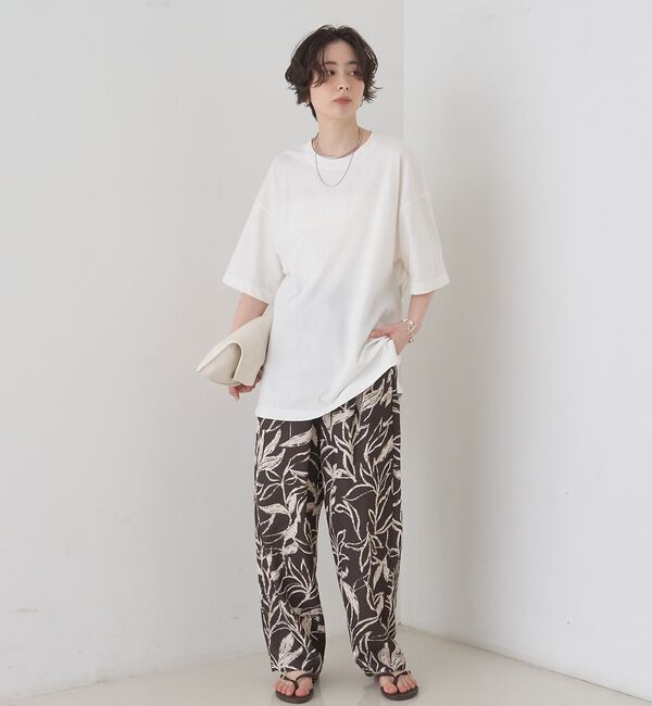 Rouge vif「コットンバックドレープTシャツ/セミロング丈」|Tシャツ・カットソー|