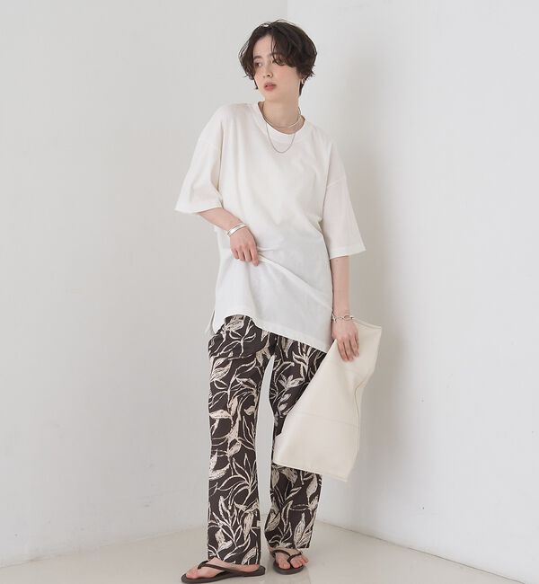 Rouge vif「コットンバックドレープTシャツ/セミロング丈」|Tシャツ・カットソー|