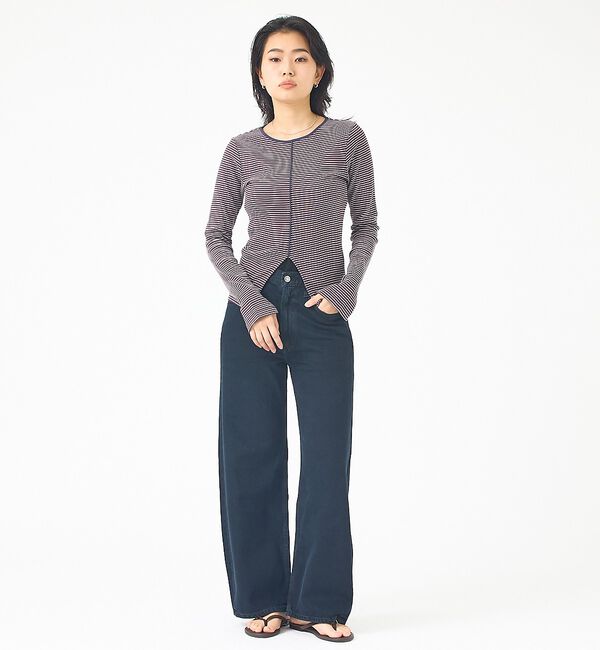 Rouge vif「【AGOLDE/エーゴールドイー】Low Curve Crop Jean (We」|デニム|