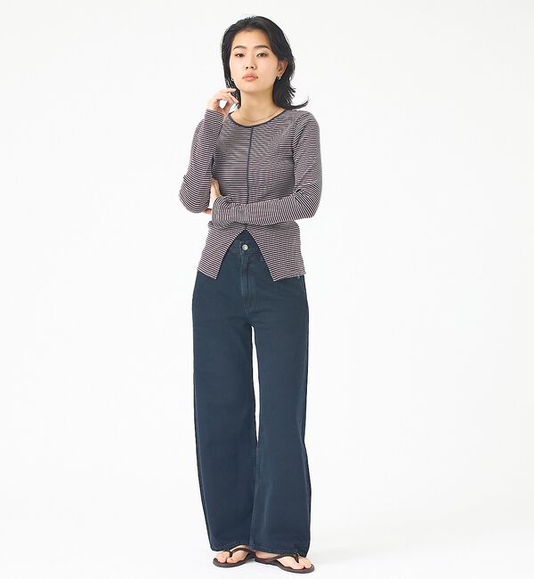 Rouge vif「【AGOLDE/エーゴールドイー】Low Curve Crop Jean (We」|デニム|
