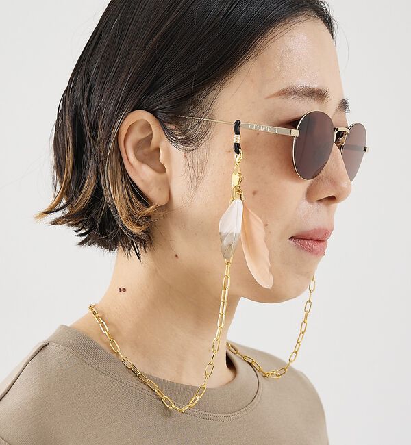 The Store by C' 「【SUNNY CORDS】【別注】Mirror w Feather Gold／グ」|メガネ|