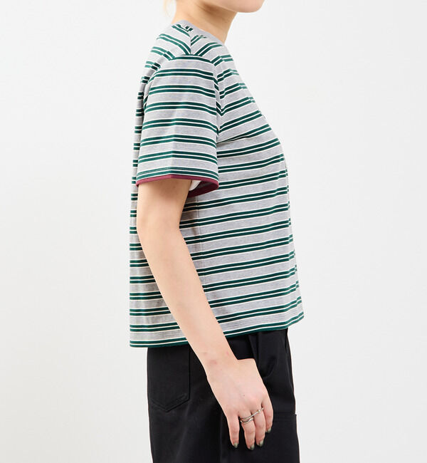 Soffitto「コットンボーダー半袖Tシャツ」|Tシャツ・カットソー|
