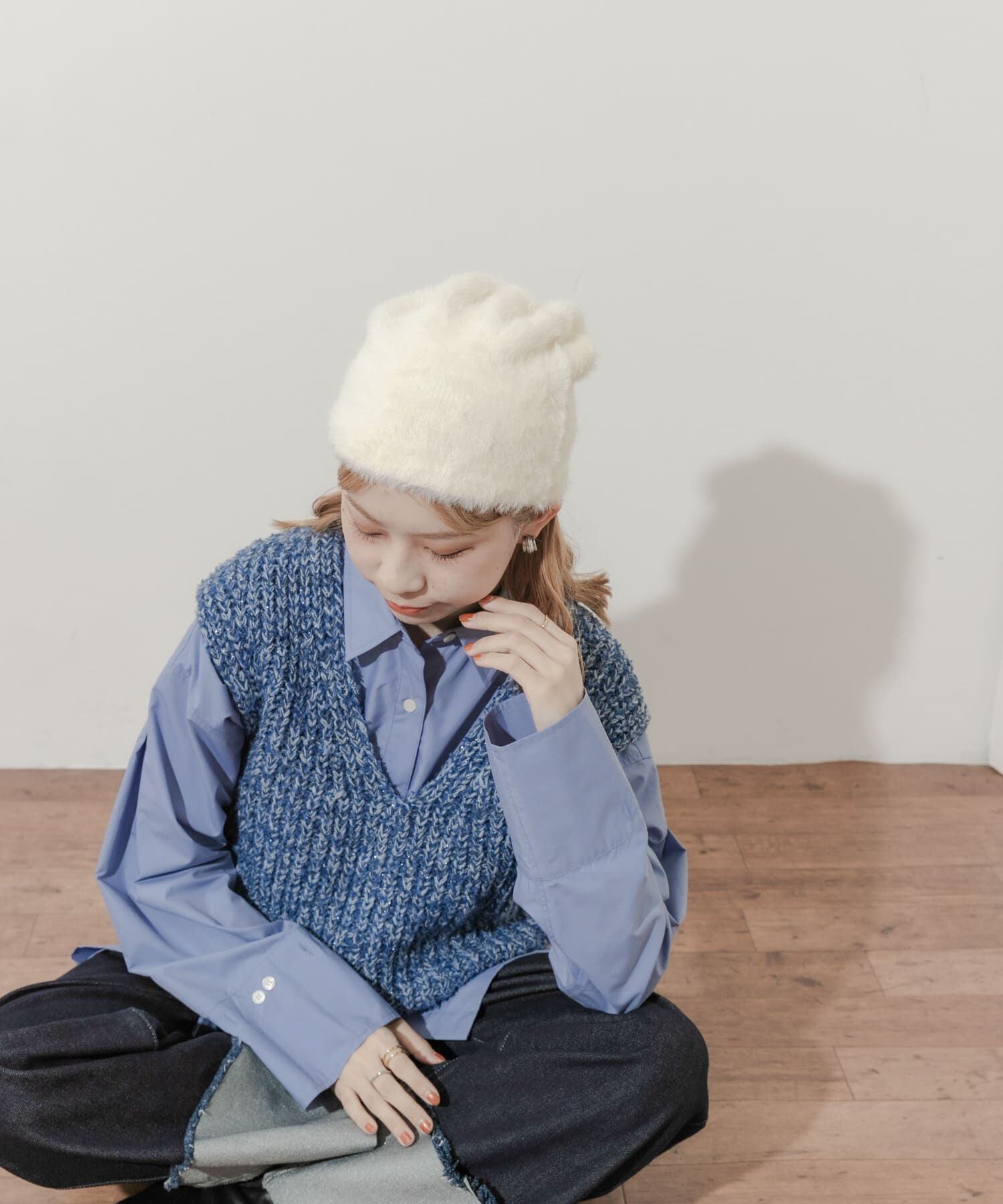 SMELLY「シャギービーニー」|ニット帽|
