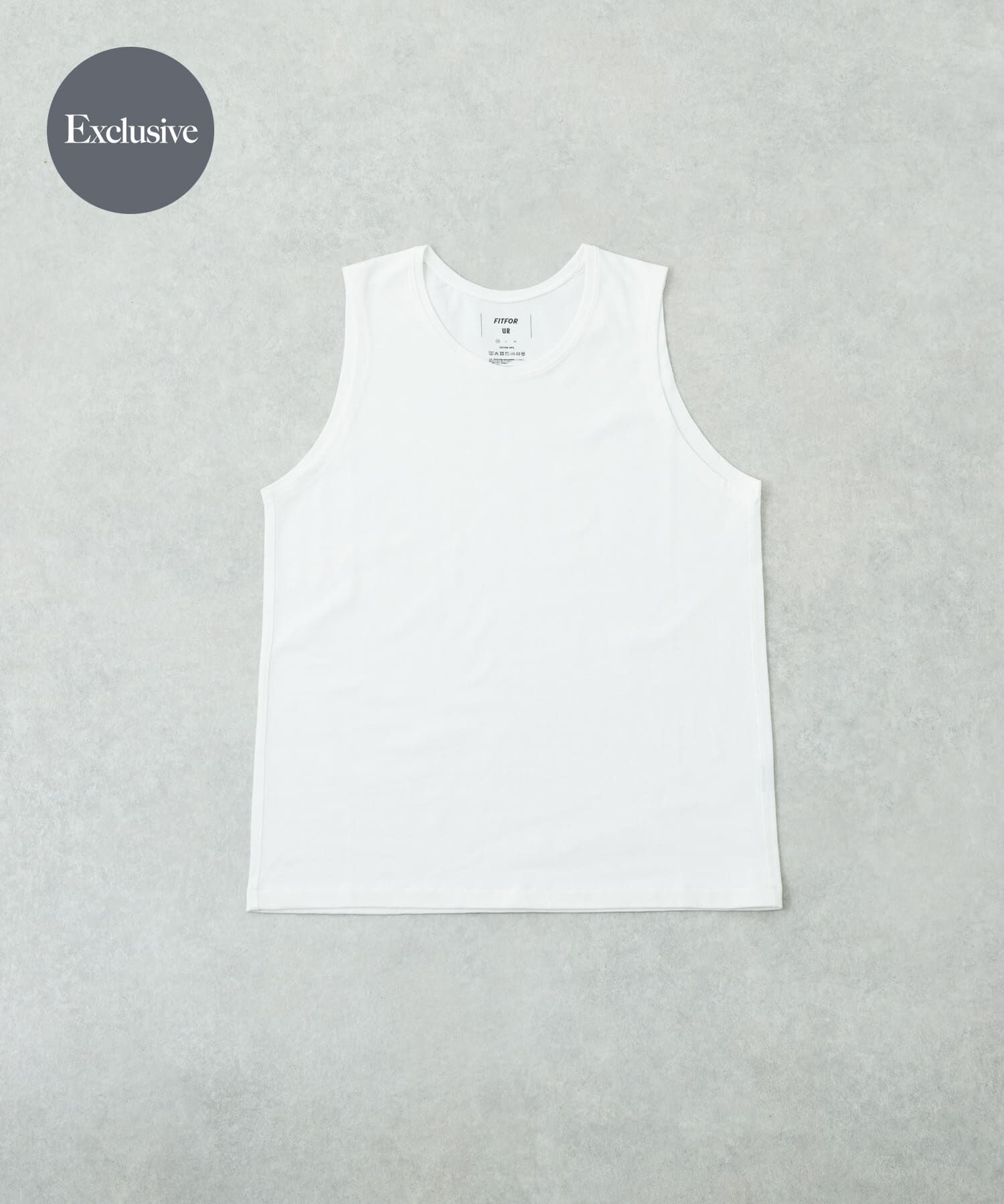 URBAN RESEARCH「『別注』FITFOR&times;URBAN RESEARC　WIDE SLEEVE LESS T-SHIRTS」|タンクトップ|ホワイト