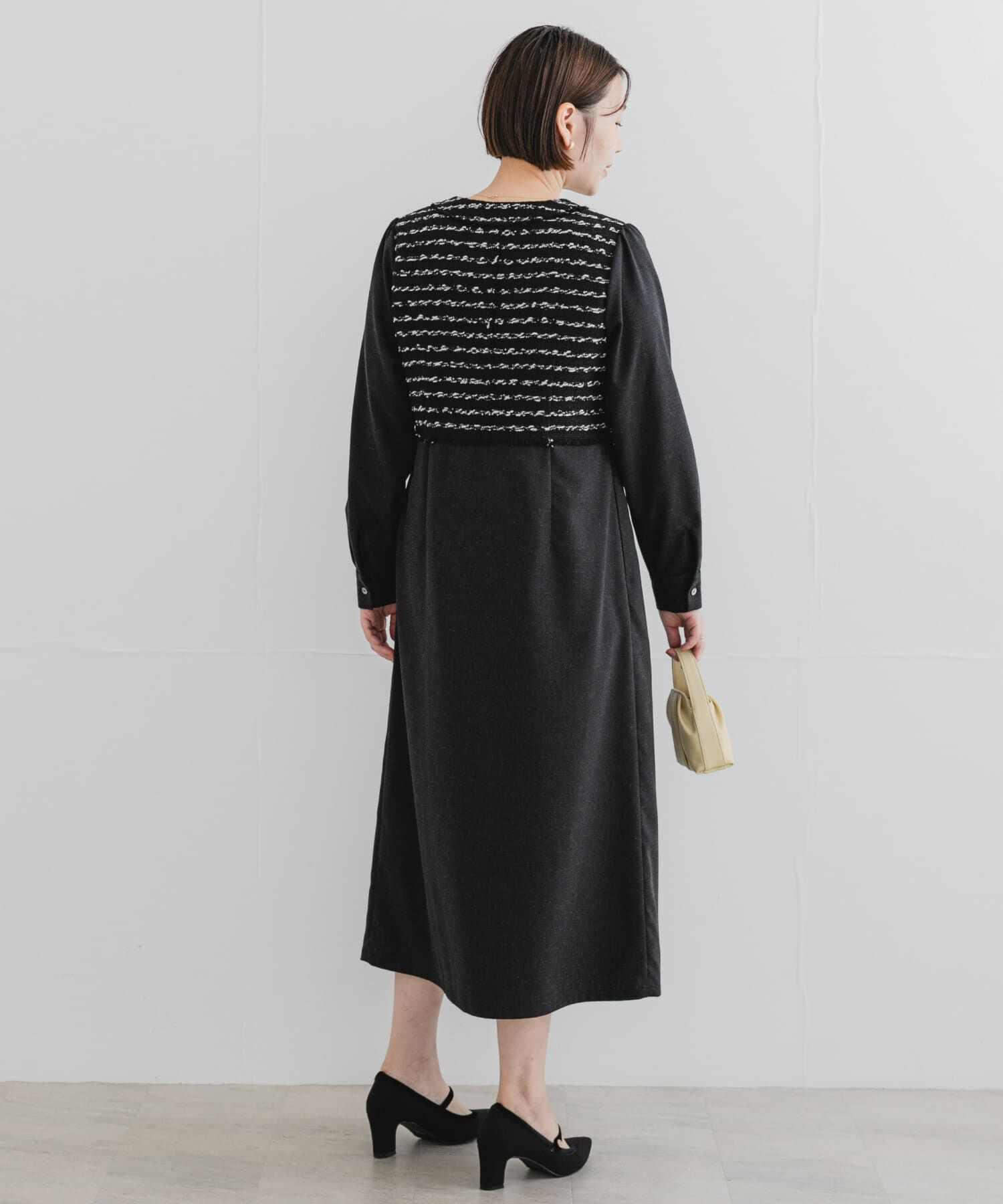 URBAN RESEARCH ROSSO「F by ROSSO　ツイードドッキングワンピース」|ワンピース|