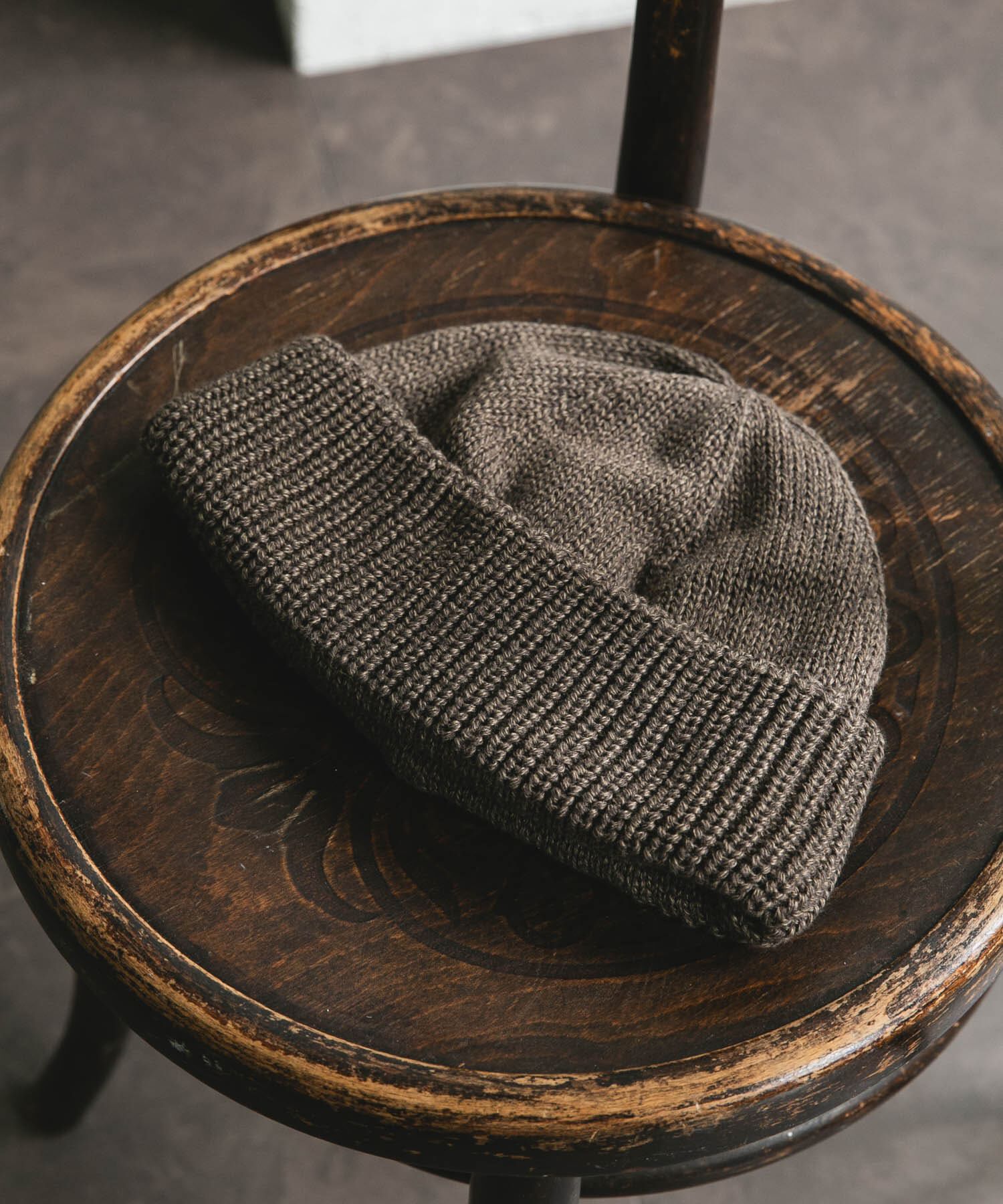 URBAN RESEARCH DOORS「BIG WOOLMIX KNIT CAP」|ニット帽|ブラウン