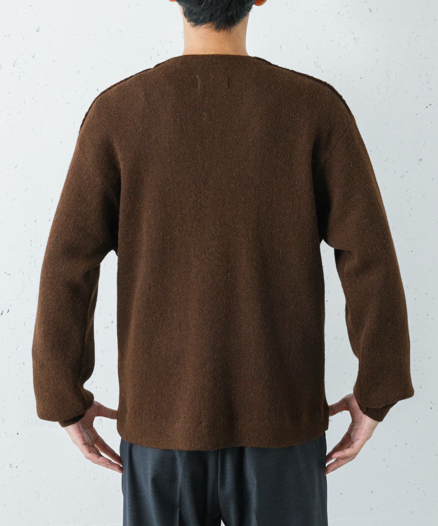 URBAN RESEARCH「UNDYED ALPACA STRIPE CARDIGAN」|カーディガン|