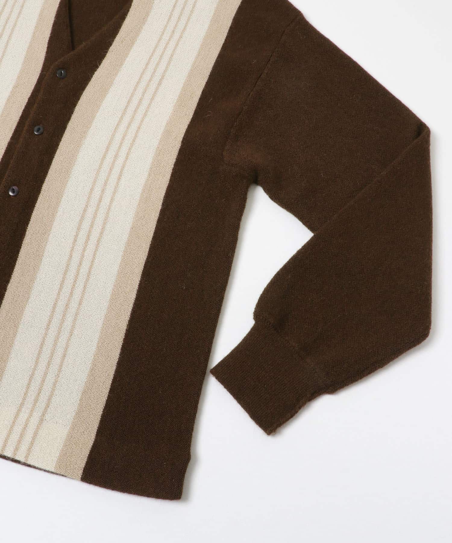 URBAN RESEARCH「UNDYED ALPACA STRIPE CARDIGAN」|カーディガン|