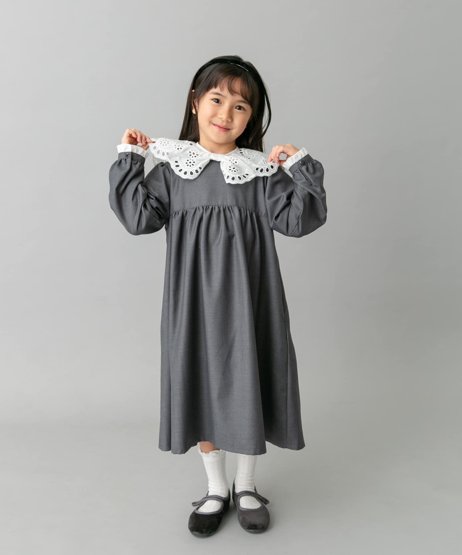 URBAN RESEARCH DOORS「スカラーレース襟ワンピース(KIDS)」|ワンピース|