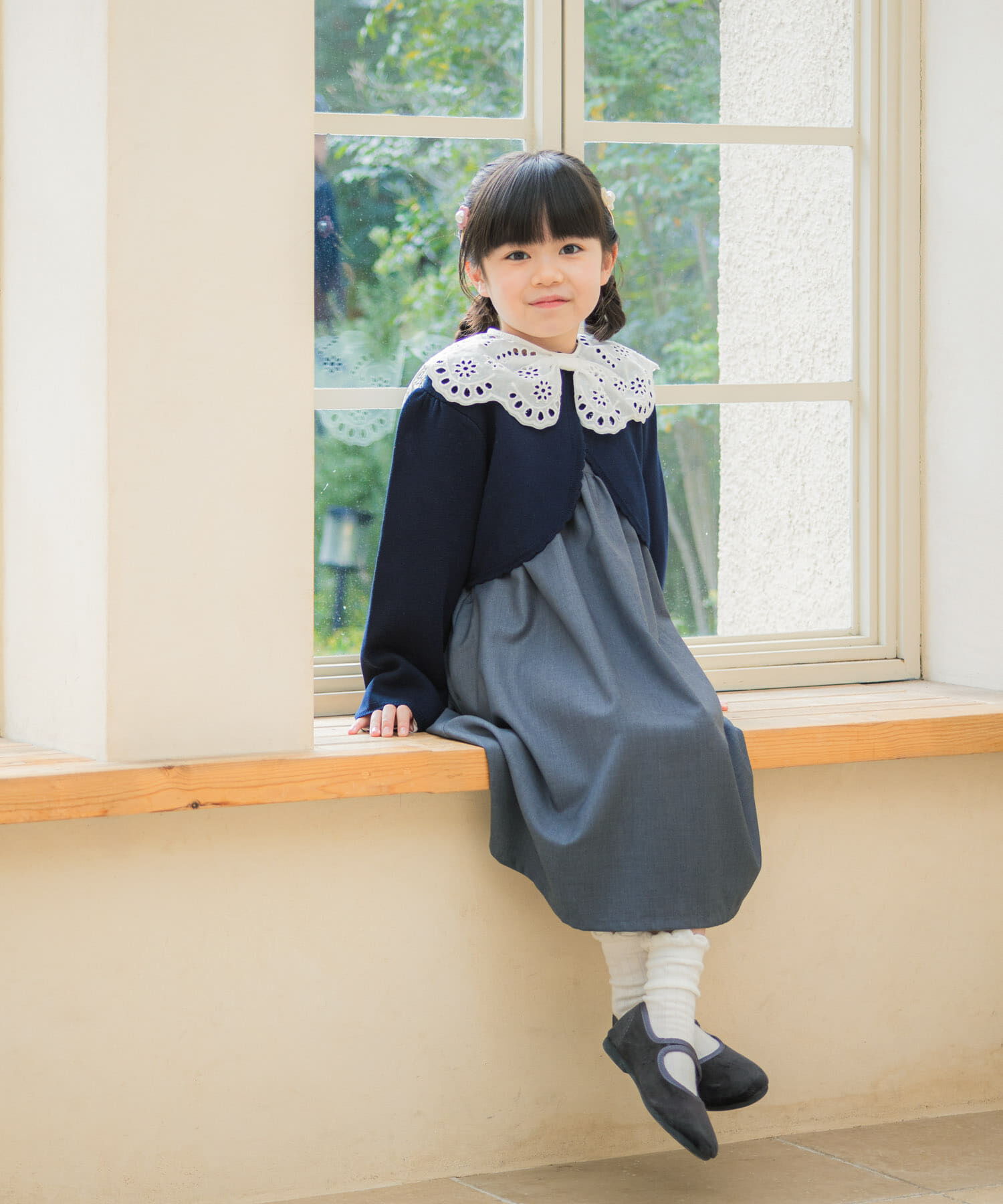 URBAN RESEARCH DOORS「スカラーレース襟ワンピース(KIDS)」|ワンピース|