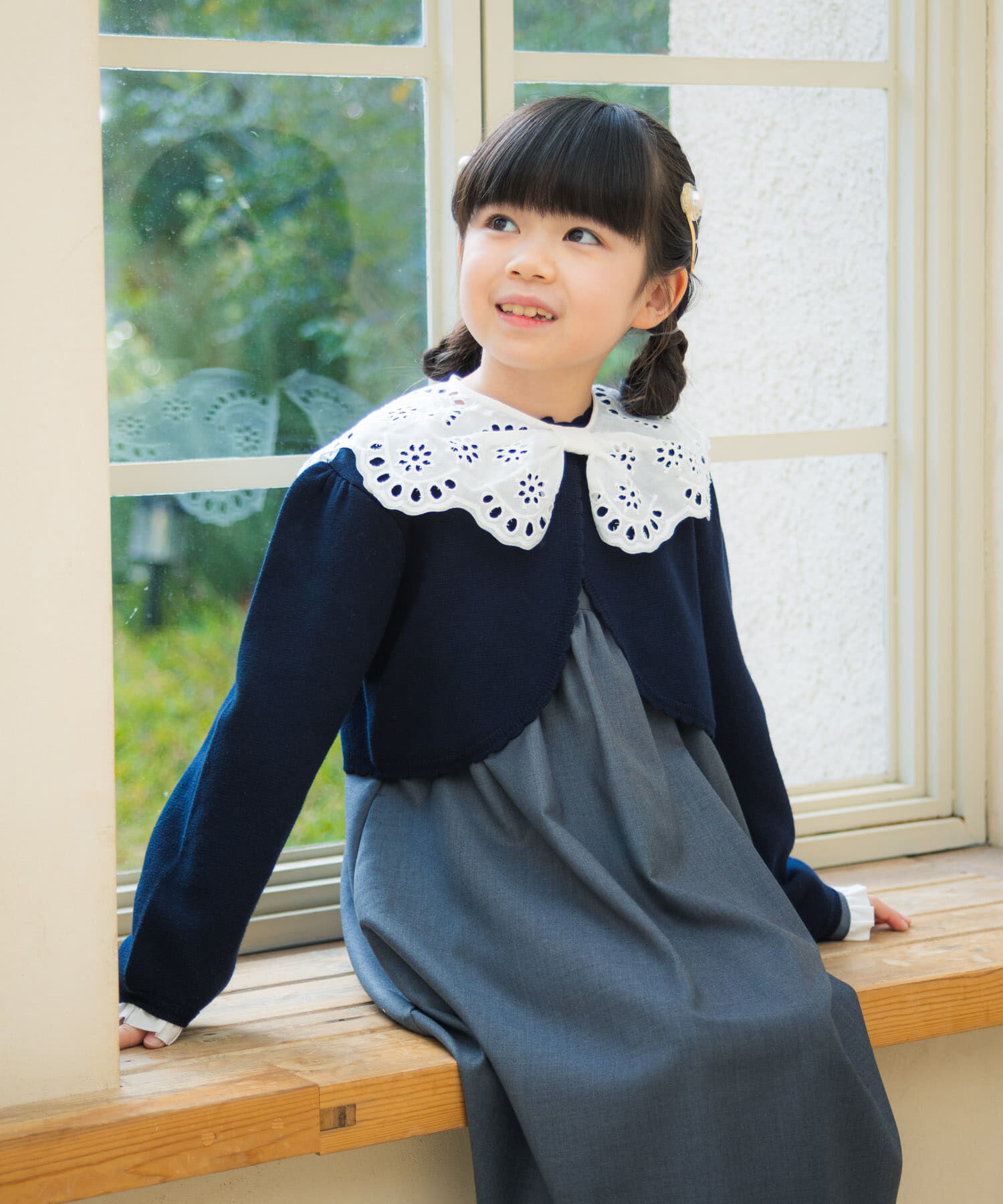 URBAN RESEARCH DOORS「スカラーレース襟ワンピース(KIDS)」|ワンピース|