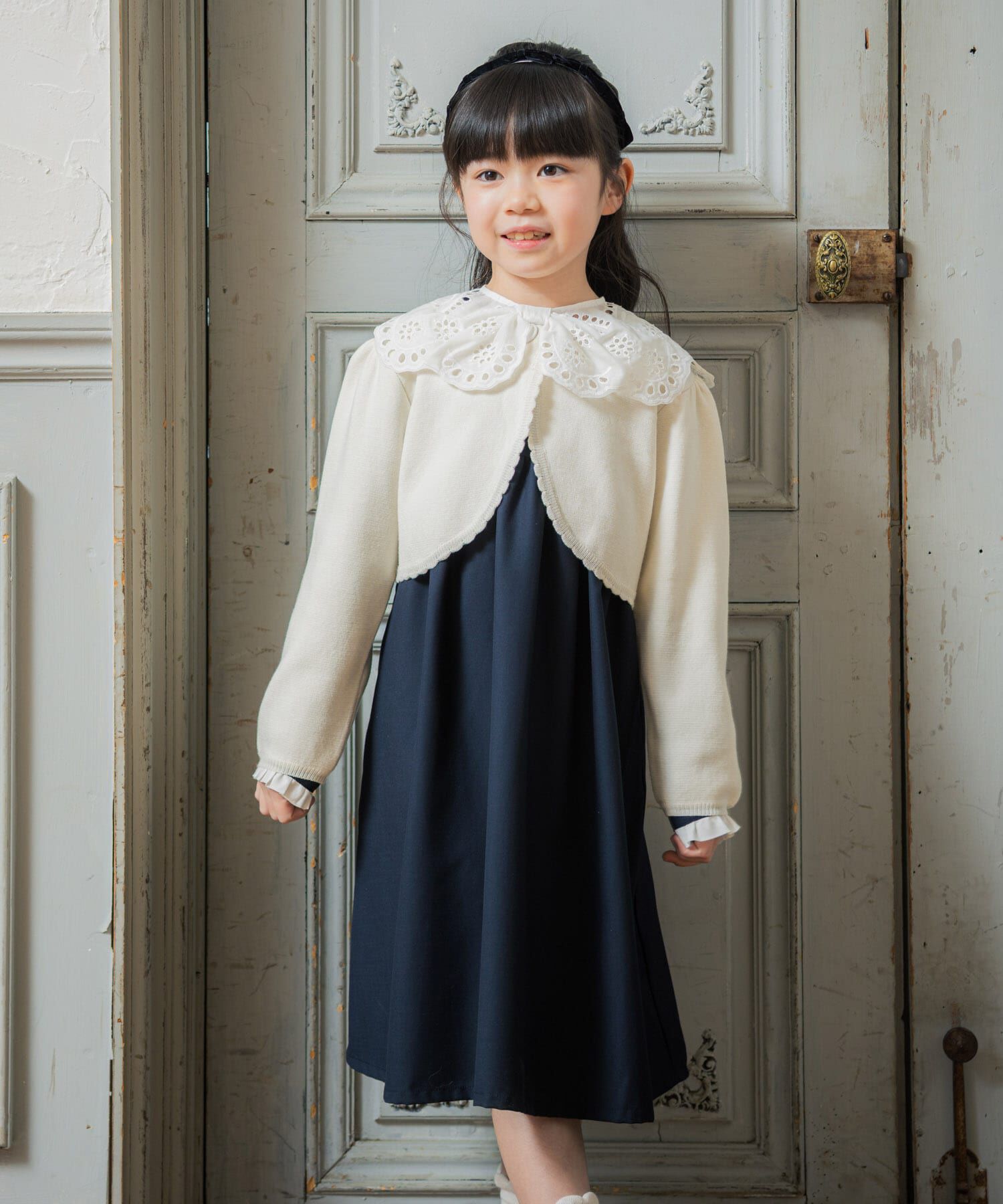 URBAN RESEARCH DOORS「スカラーレース襟ワンピース(KIDS)」|ワンピース|