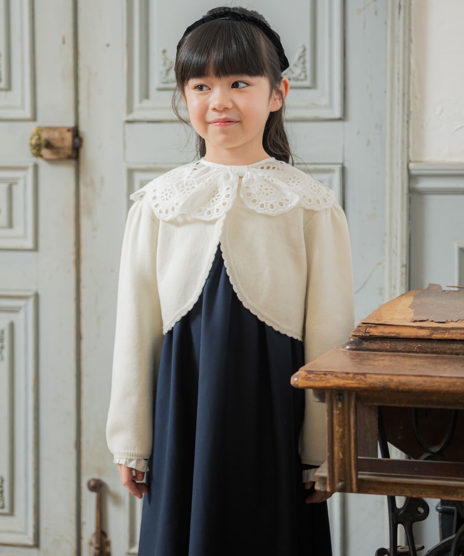 URBAN RESEARCH DOORS「スカラーレース襟ワンピース(KIDS)」|ワンピース|