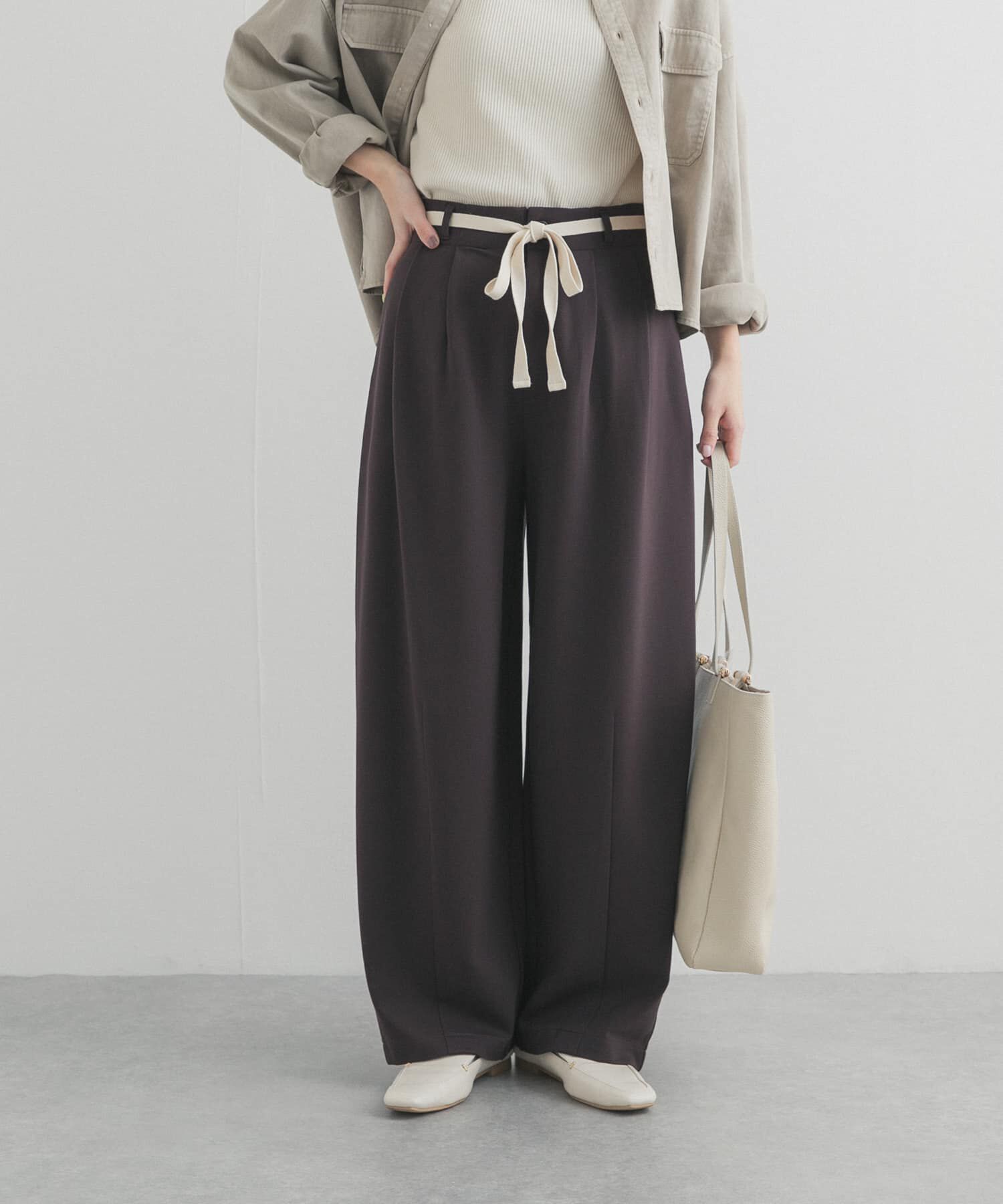 URBAN RESEARCH DOORS「ウエストリボンカットカーブパンツ」|その他|