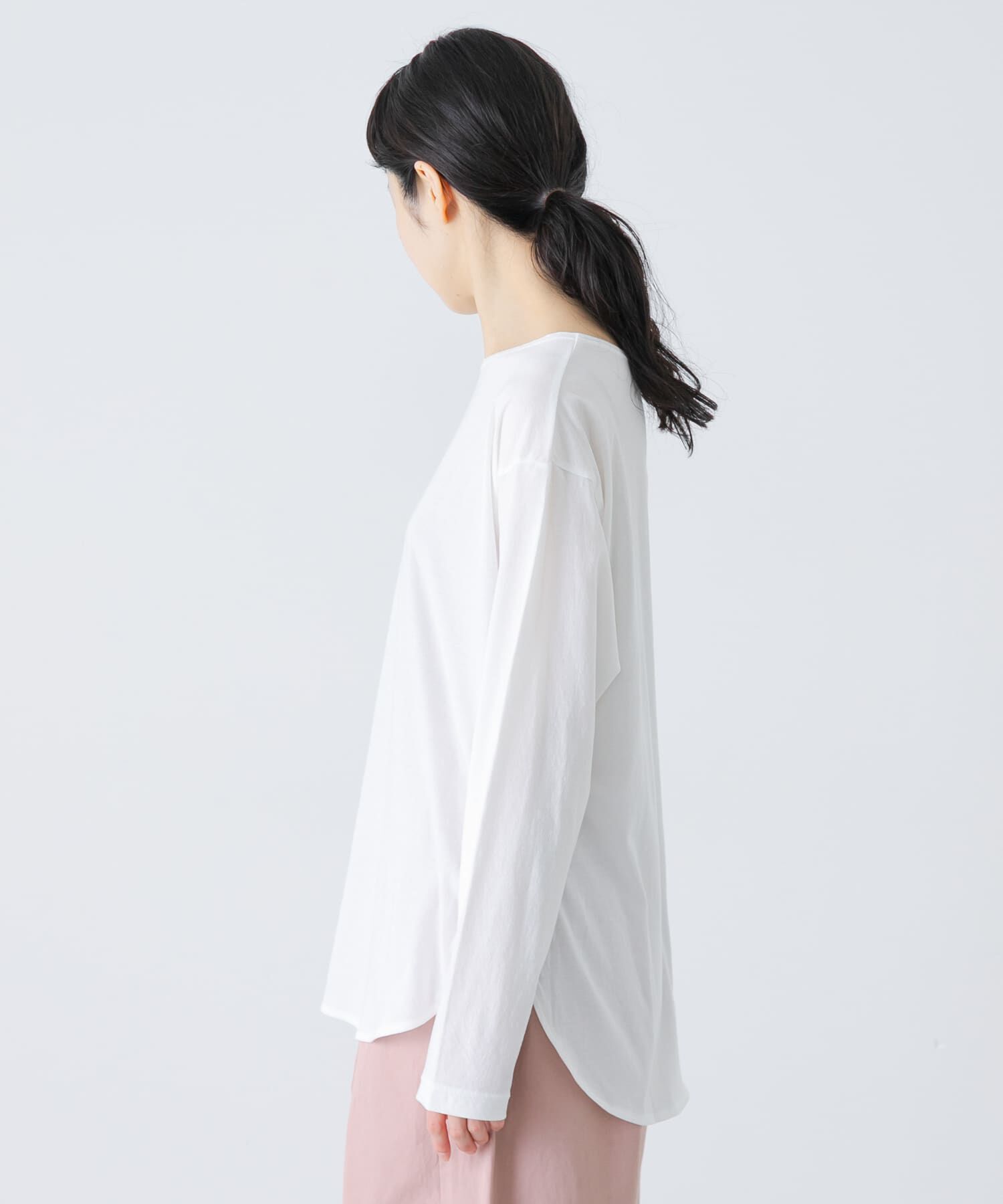 かぐれ「シフォン天竺カットソー」|Tシャツ・カットソー|