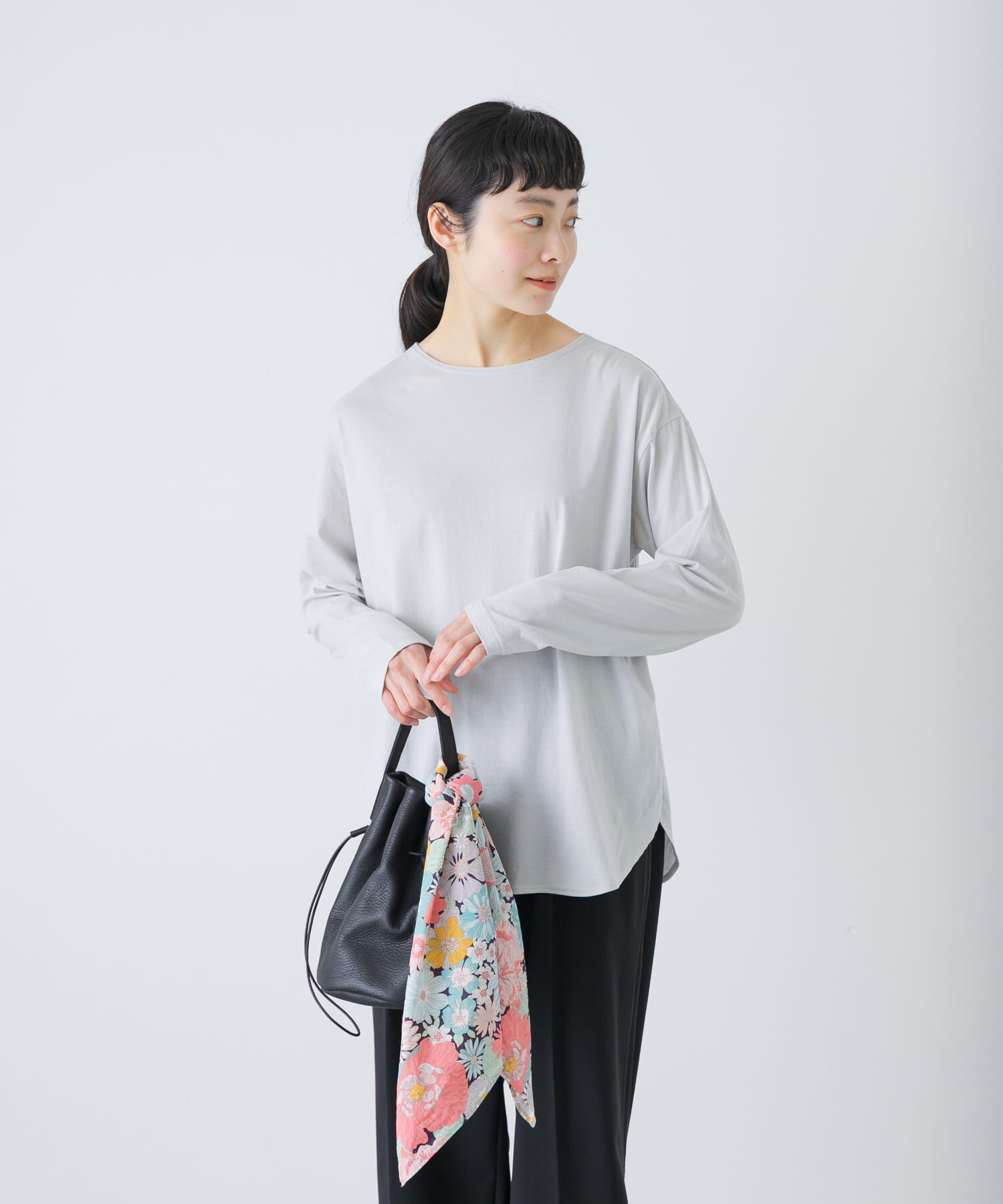 かぐれ「シフォン天竺カットソー」|Tシャツ・カットソー|