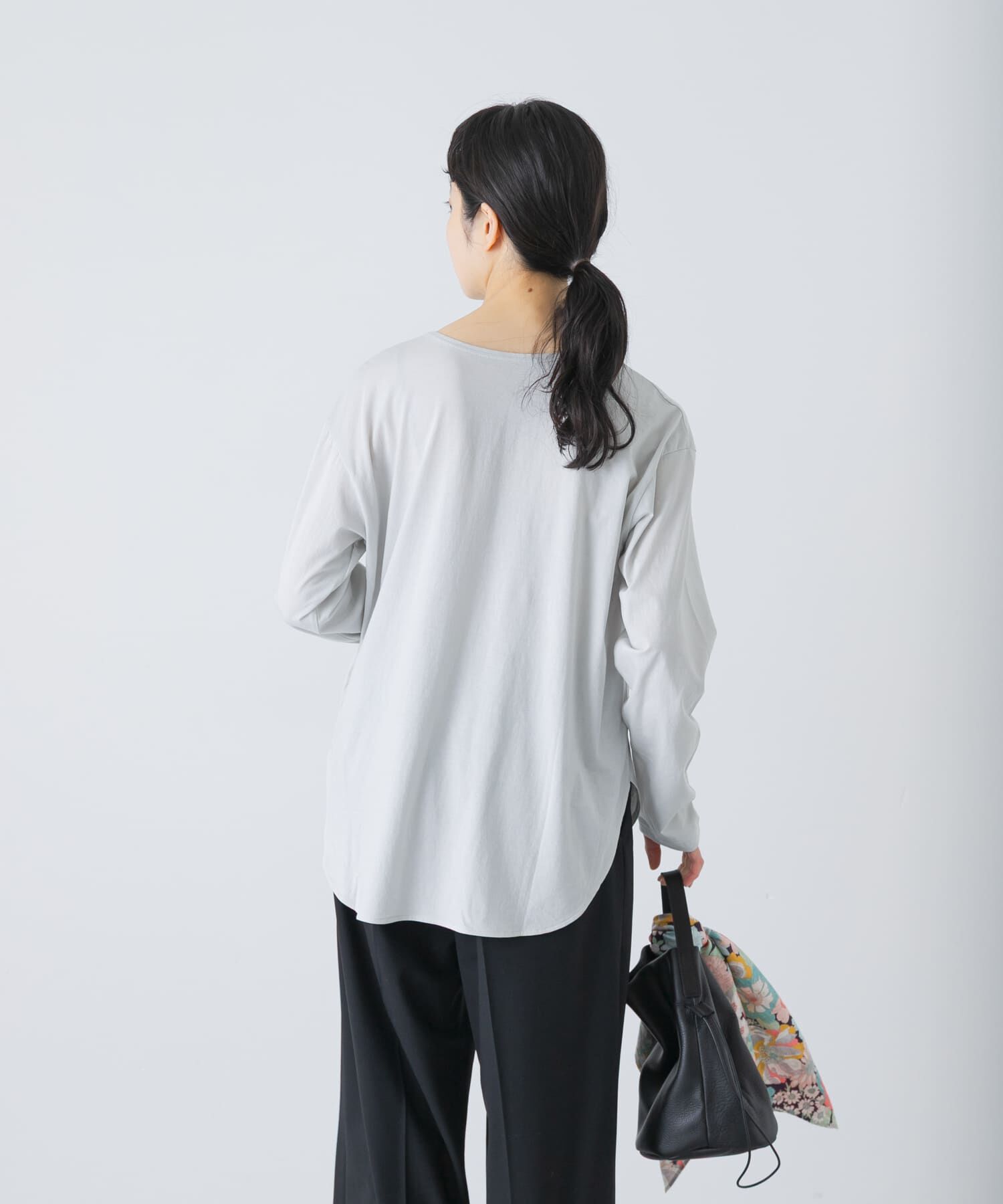 かぐれ「シフォン天竺カットソー」|Tシャツ・カットソー|